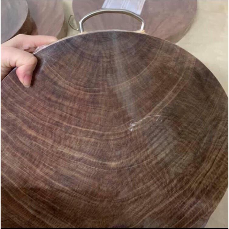 Thớt gỗ nghiến tròn Tây Bắc size 35x5cm