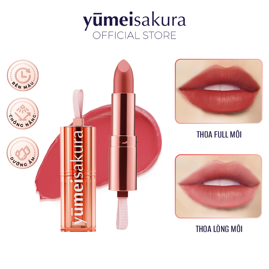 Son Thỏi Lì Mịn Chotto Matte Yumeisakura Hồng Đất Love Me Tonys Pink Lipstick YMS15 3.5g