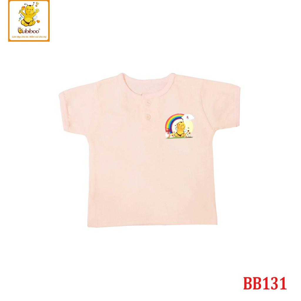 Áo sơ sinh màu ngắn cổ trụ BABIBOO BB131