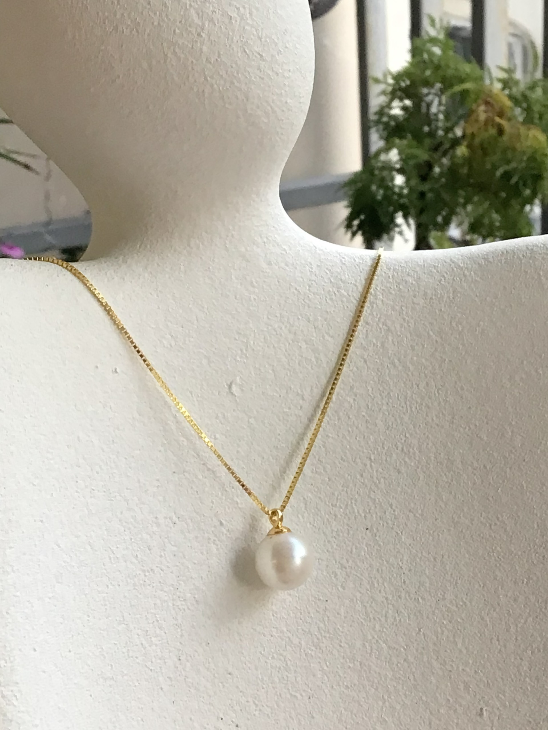 Mặt dây chuyền Trai ngọt móc Bạc 925 xi Kim