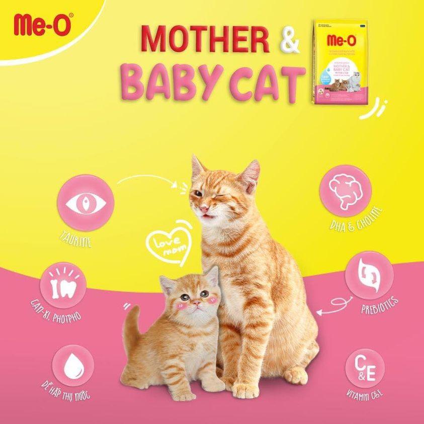 THỨC ĂN HẠT CHO MÈO MẸ MANG VÀ MÈO CON - ME-O MOTHER & BABY CAT GÓI 400G - THÁI LAN