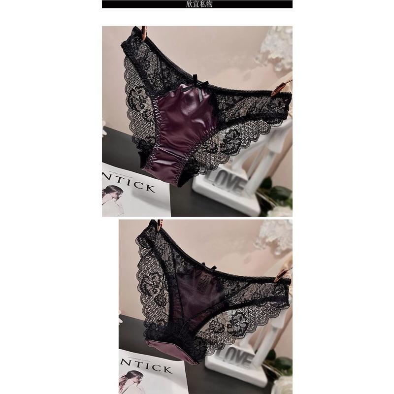 Quần Lót Kiểu Âu Mỹ Vải Satin Ren Nữ Thêu Ren Viền Cao Cấp Nhập Khẩu Nóng Bỏng Quyến Rũ Gợi Cảm Cao Siêu Mỏng Lưới Thoải