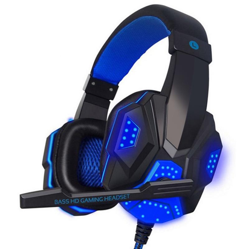 Chuyên Nghiệp LED Game Thủ Tai Nghe Cho Máy Tính PS4 PS5 FIFA 21 Tai Nghe Chơi Game Bass Stereo PC Tai Nghe Có Dây Kèm Mic
