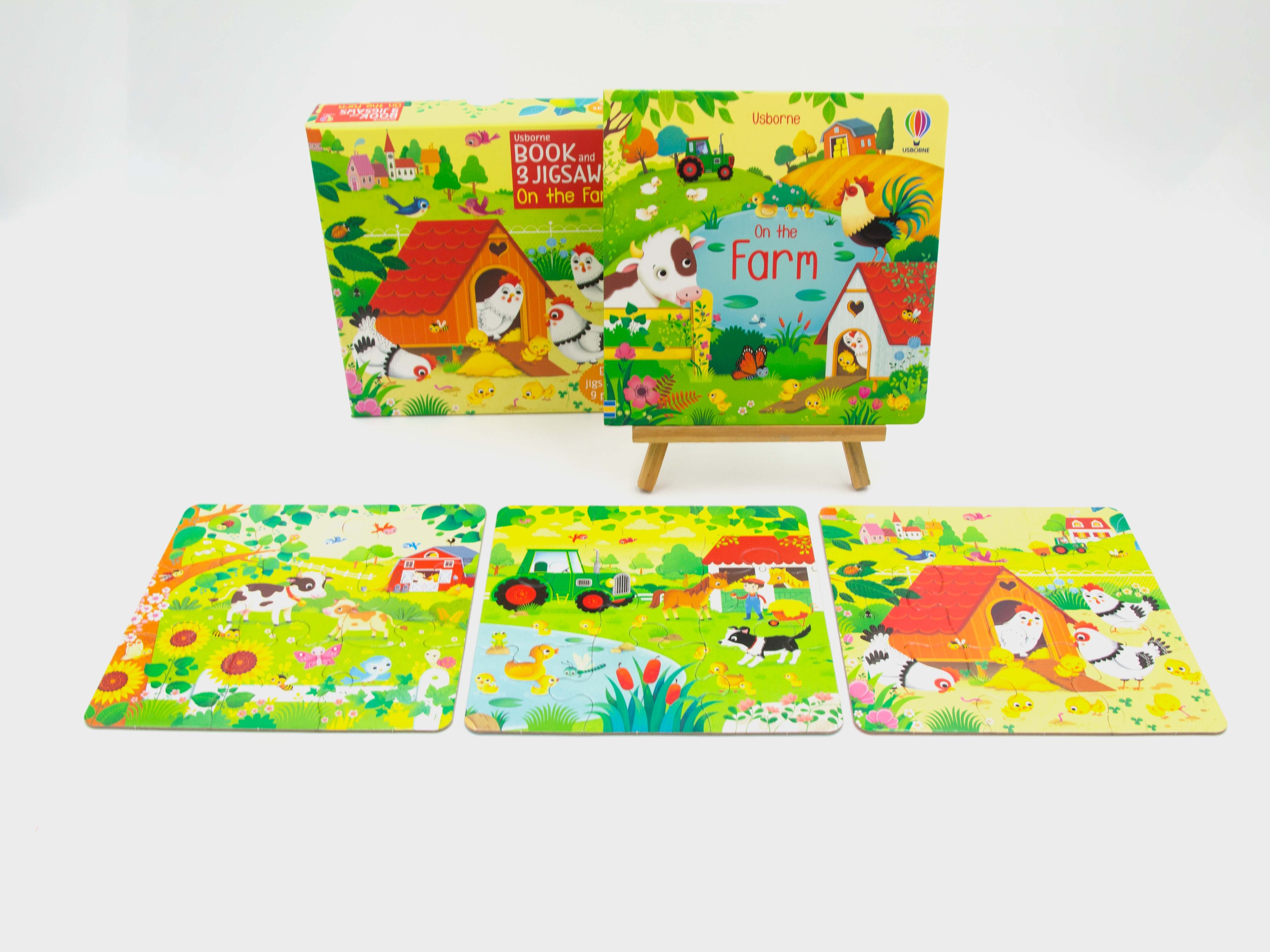 BỘ GHÉP HÌNH + SÁCH CHO BÉ -Book and 3 Jigsaws: On the Farm