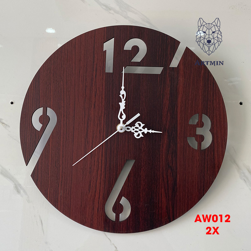 AW012 - Đồng Hồ Gỗ Treo Tường – Décor Trang Trí Phong Cách