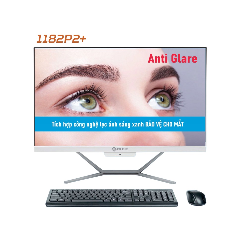 Máy tính All In One MCC 1182P2+ CPU i3 10100, 8GB, 240GB, IPS 22", WIFI, BT, MIC, CAMERA - Hàng chính hãng