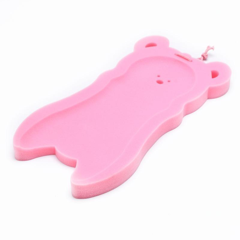 2xCute Bath Sponge Infant Bath Cushion Comfy And Skid Proof Bathing Mat Pink