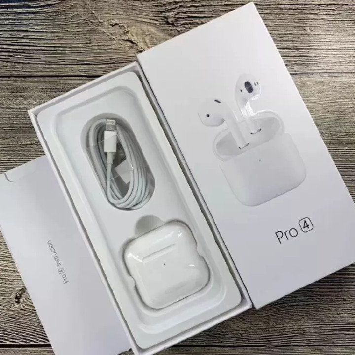 Tai Nghe Blutooth 5.0 Airpod Pro 4 Định Vị, Đổi Tên, Cảm Biển Siêu Nhạy