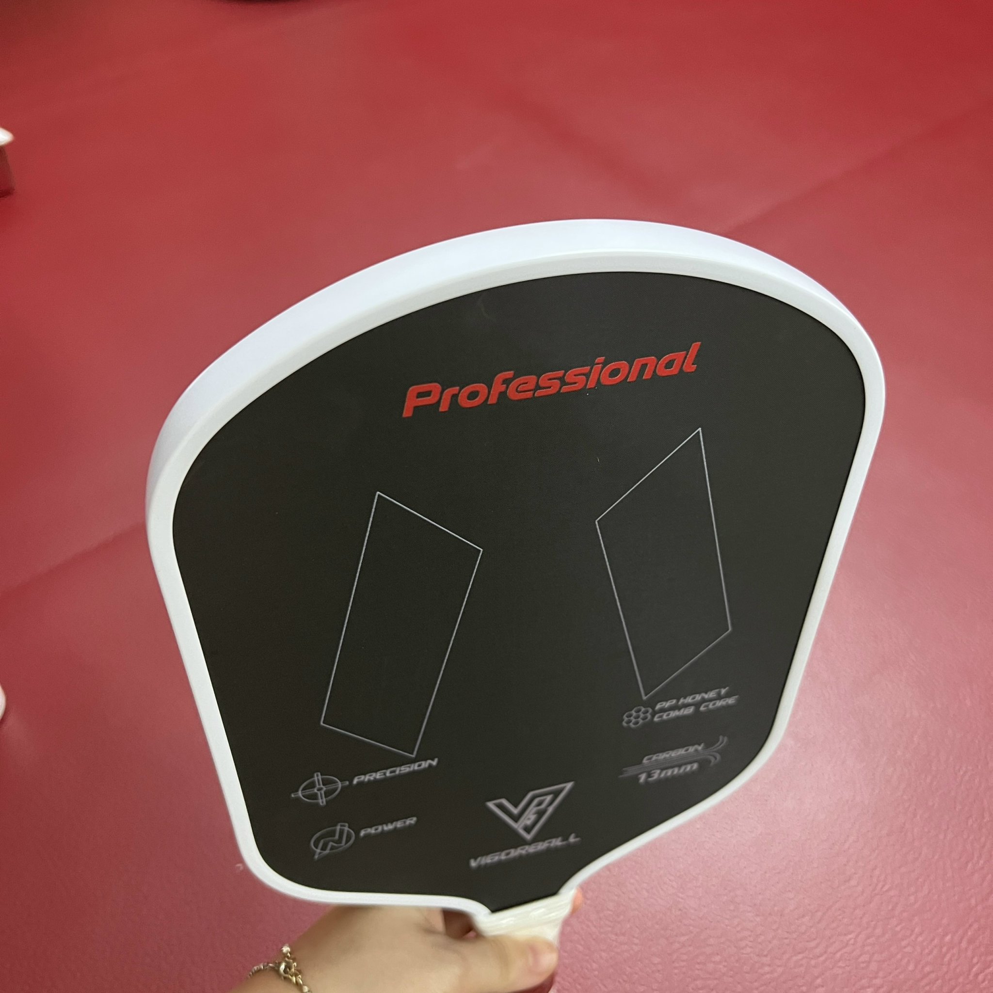 Vợt Pickleball 3K Carbon dày 13,5mm bề mặt carbon nhám bám bóng đạt tiêu chuẩn USAPA