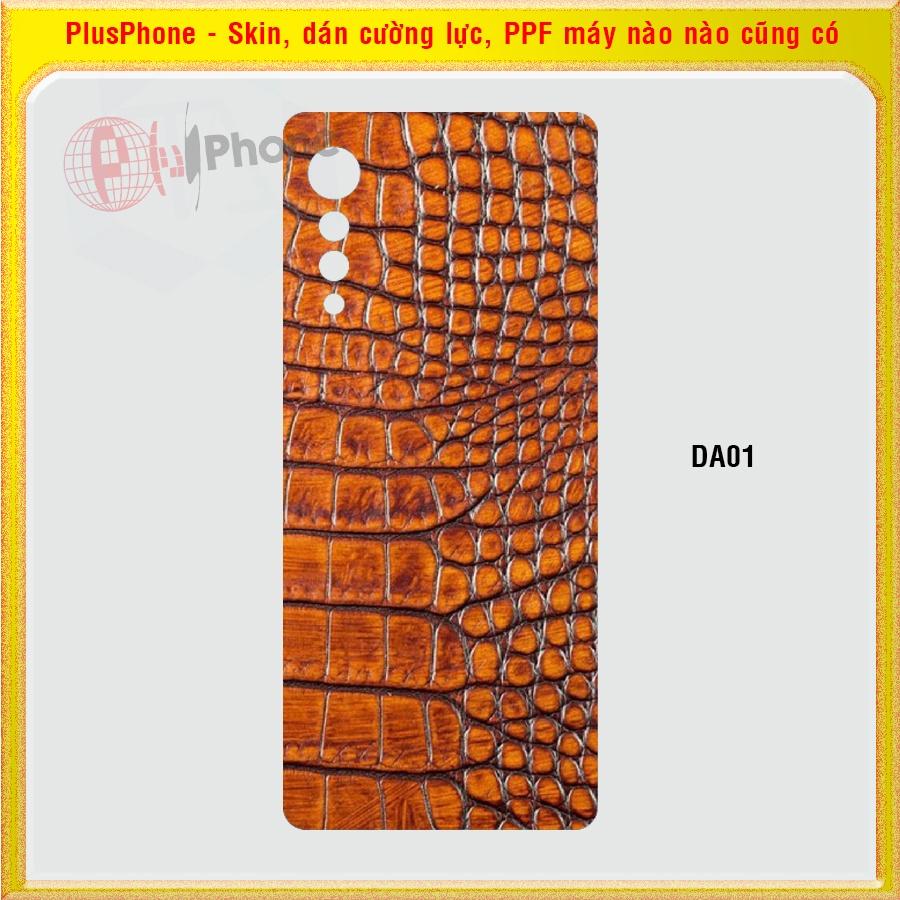 Dán Skin cho điện thoại LG Velvet 5G vân da cá sấu, vân da báo