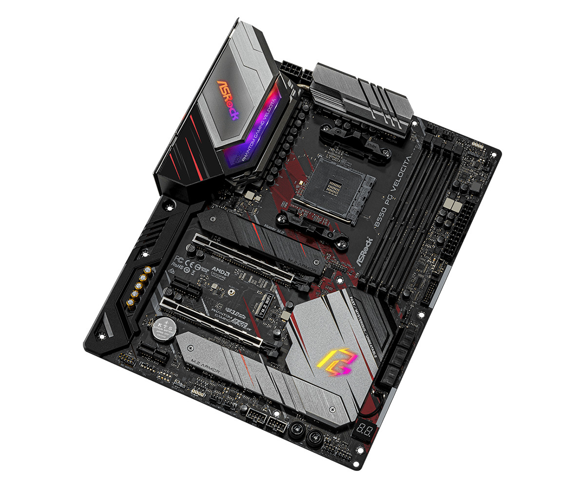 Bo mạch chủ Mainboard ASRock B550 PG Velocita Supports 3rd Gen AMD AM4 Ryzen - Hàng Chính Hãng