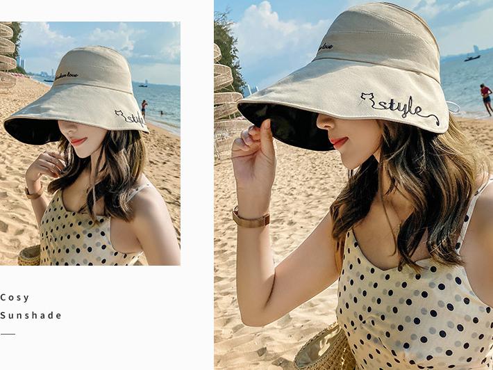 Mũ nón rộng vành chống nắng nửa đầu thời trang nữ