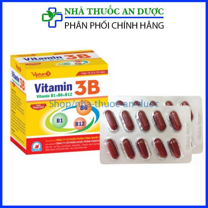 Viên uống Vitamin 3B giúp ăn ngon ngủ tốt, giảm đau nhức, tê bì chân tay hộp - 100 viên