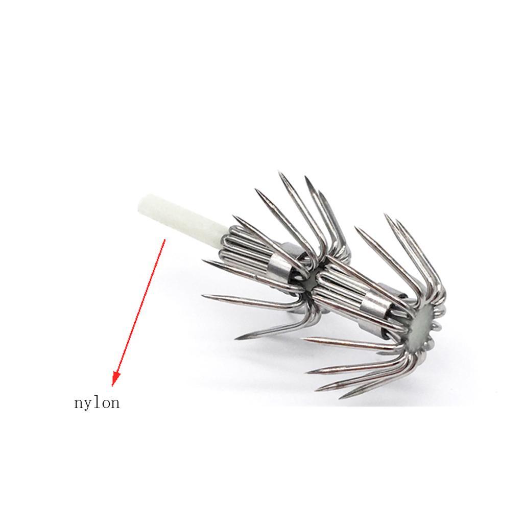 2X 10pcs Stainless Steel Luminous Hooks for Egi Jig Fishing Lures