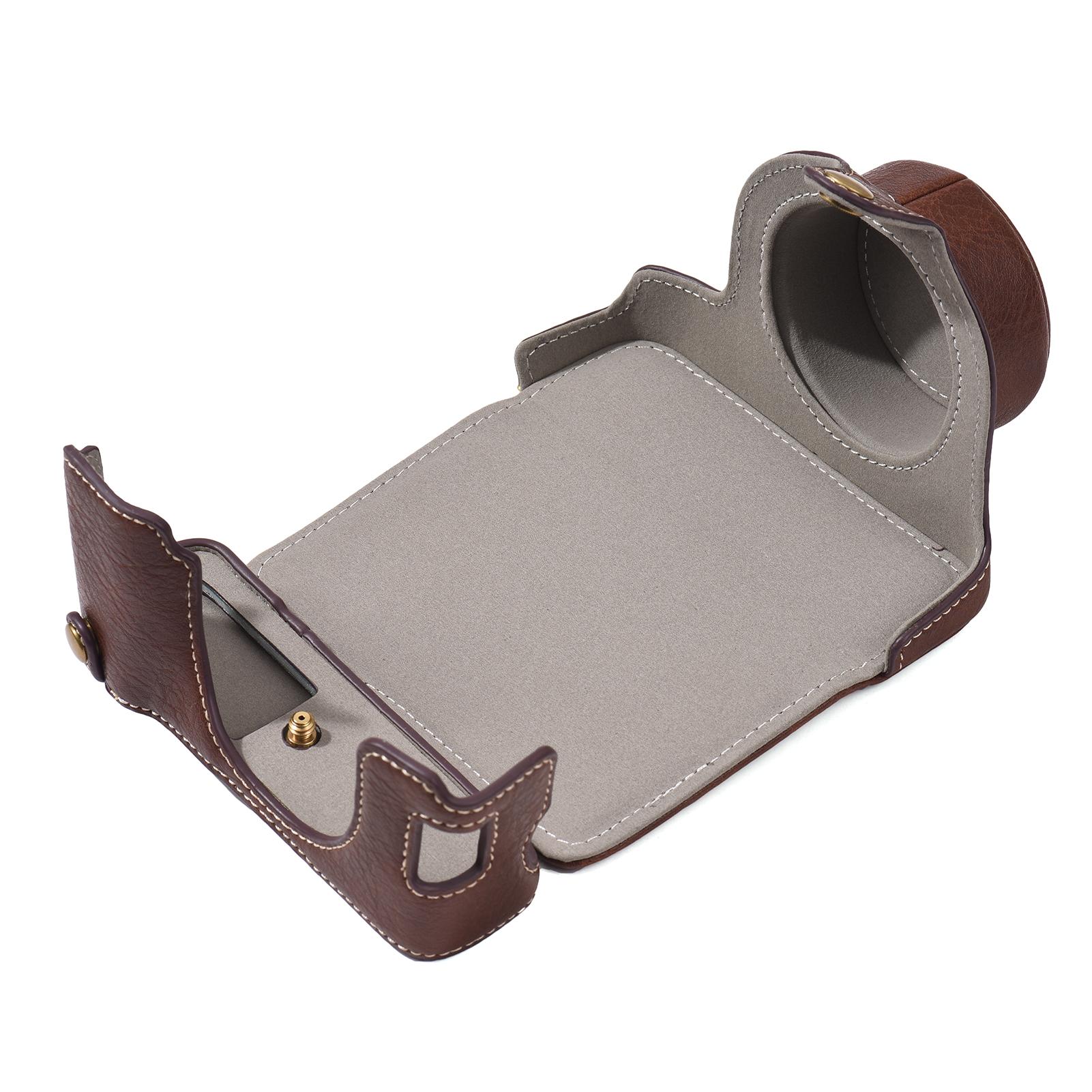 Portable Camera Case Synthetic Leather Camera Carry Bag with Shoulder Strap Replacement for Fujifilm X100V/ X100F Camera