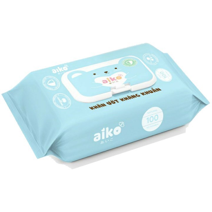 Khăn ướt AIKO 100 tờ - không mùi mềm mại, mịn màng, sạch sẽ, an toàn khi sử dụng