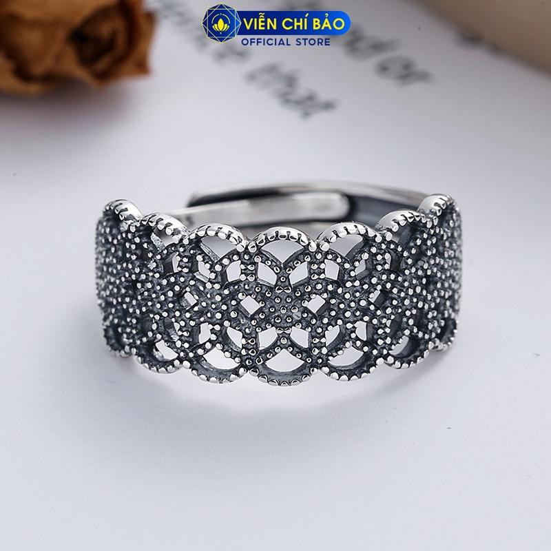 Nhẫn bạc nữ họa tiết tròn lồng chất liệu bạc 925 thời trang phụ kiện trang sức nữ Viễn Chí Bảo N000739