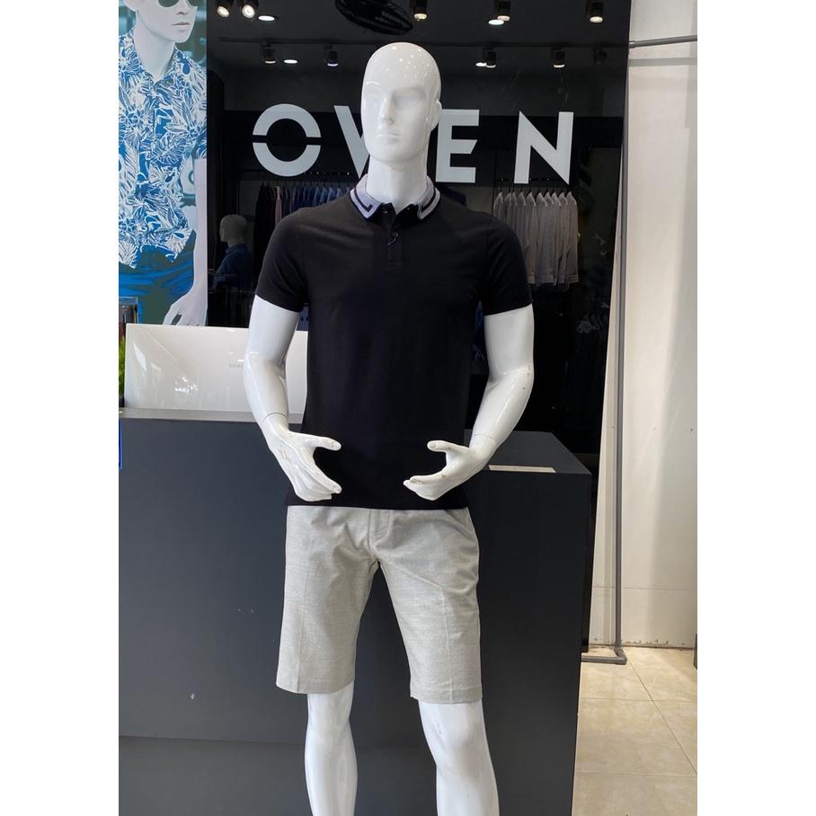 OWEN - Áo polo nam Owen chất cotton màu ĐEN 231344 - Áo thun ngắn tay có cổ nam