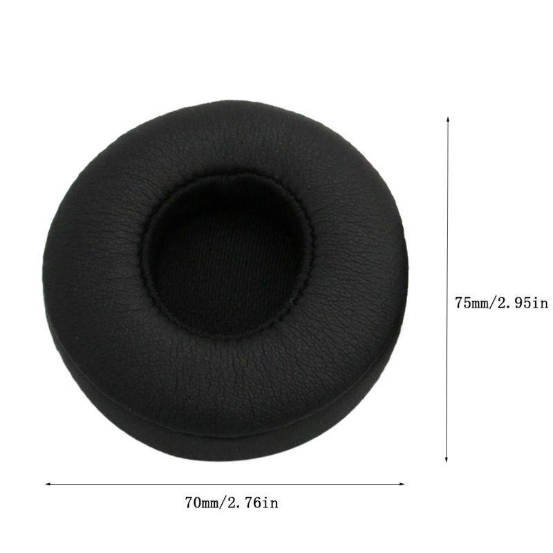 HSV 1Pair Leather Earpads Soft Sponge Ear Cushion Cover for beats Solo3.0 Headset