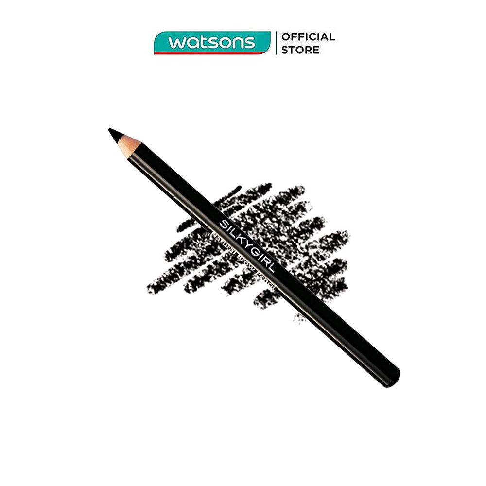 Chì Mày Silkygirl Natural Brow Pencil 1.14g - 01 Soft Black