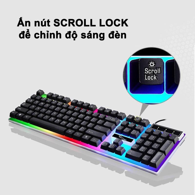 Bàn Phím Chuột Giả Cơ G21️ Chuyên game - Có đèn LED 7 màu - Cho máy tính, laptop