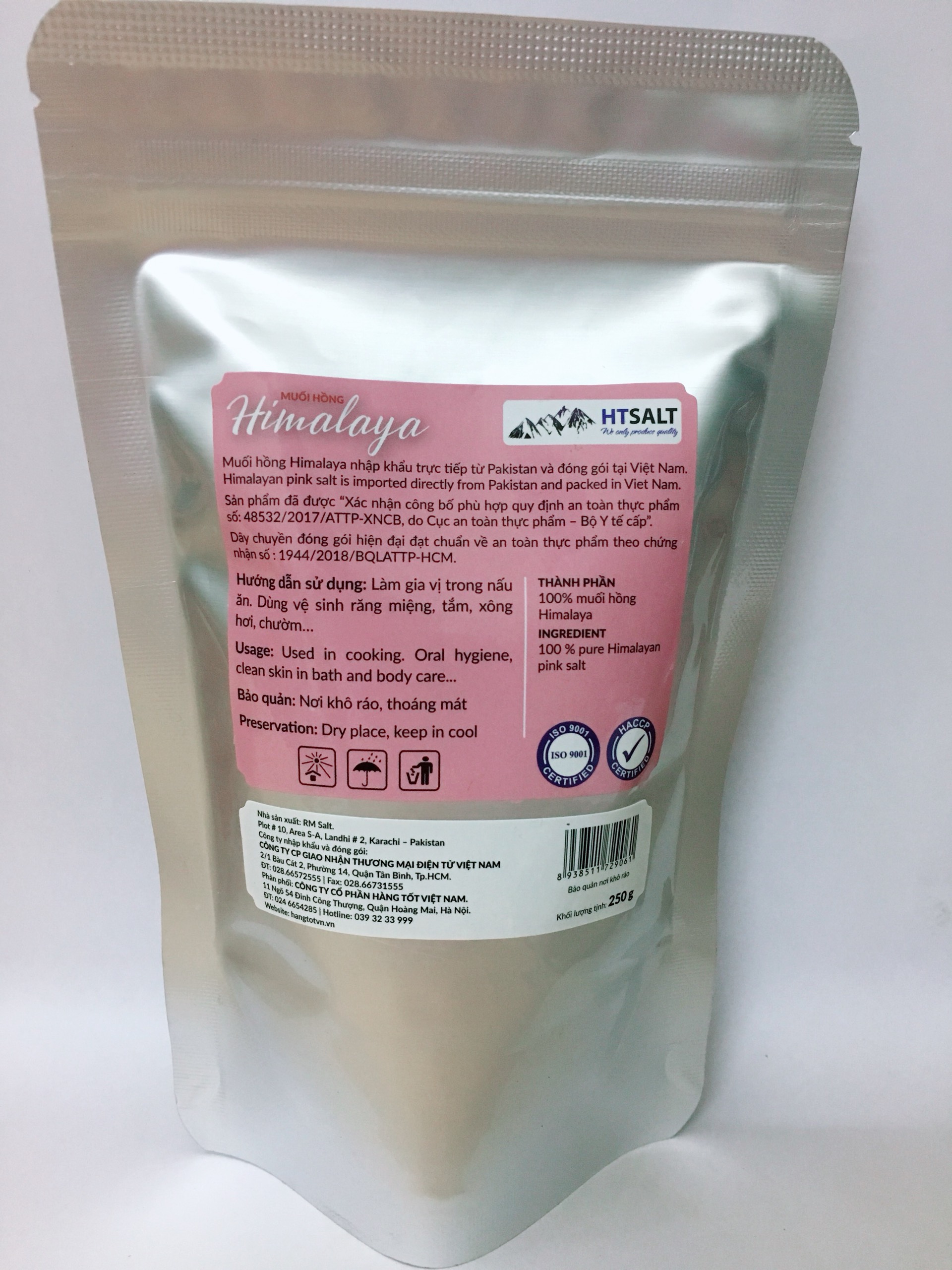 Muối Hồng Himalaya loại mịn túi 250gr