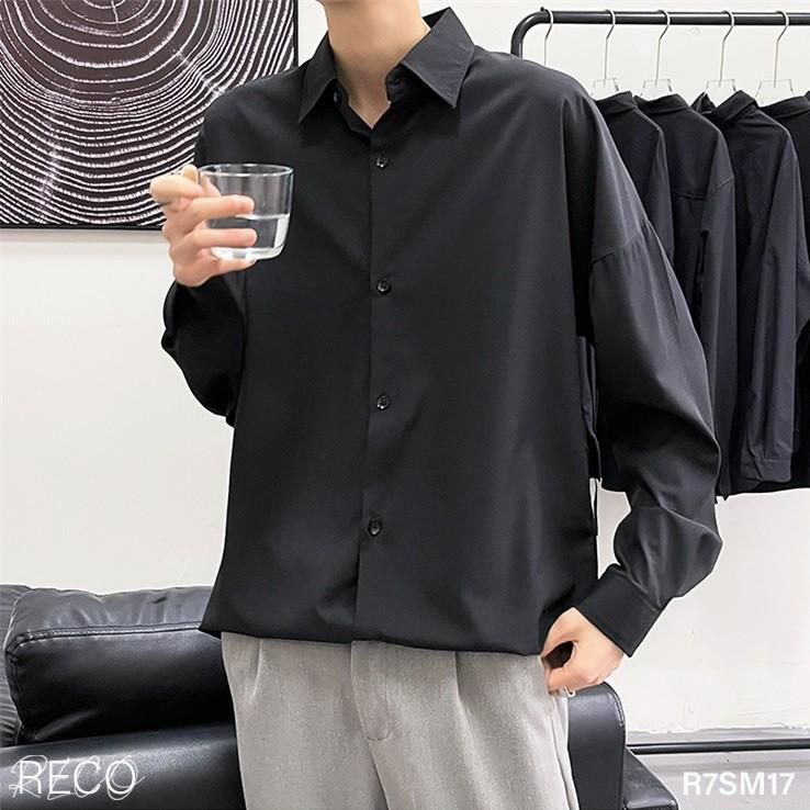 Áo sơ mi nam Hàn Quốc cao cấp dáng rộng dài tay Shirt Loose R7SM17 Unisex