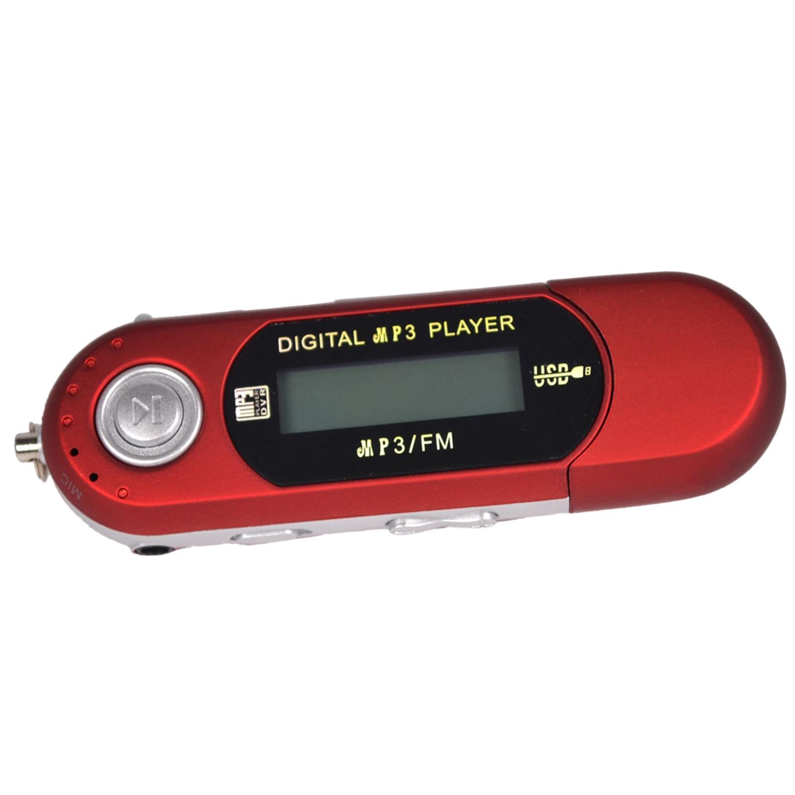 8GB USB 2.0 Flash Drive LCD MP3 Music Player With FM Radio 8G Red
