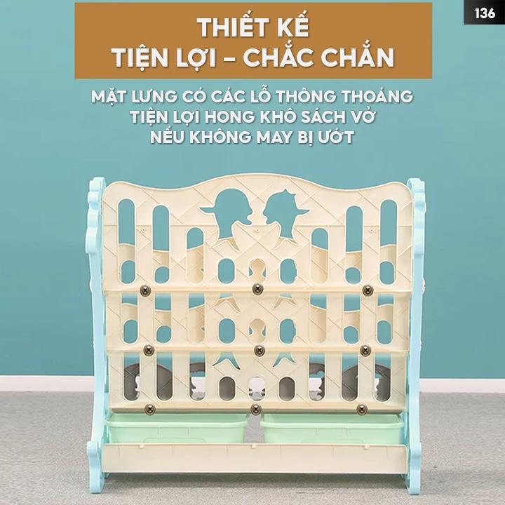 Kệ Để Sách Truyện Bằng Nhựa Dành Cho Trẻ Em Loại 3 Tầng 136