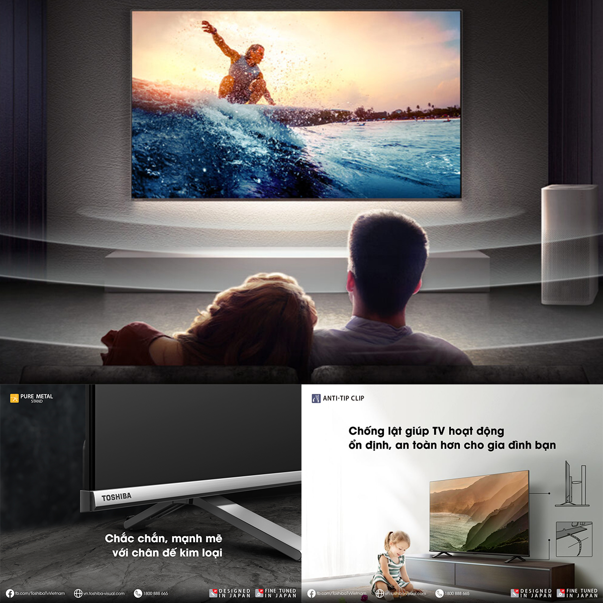 Google Tivi TOSHIBA 43 inch 43C350LP, Smart TV Màn Hình LED 4K UHD - Loa 24W - Hàng Chính Hãng