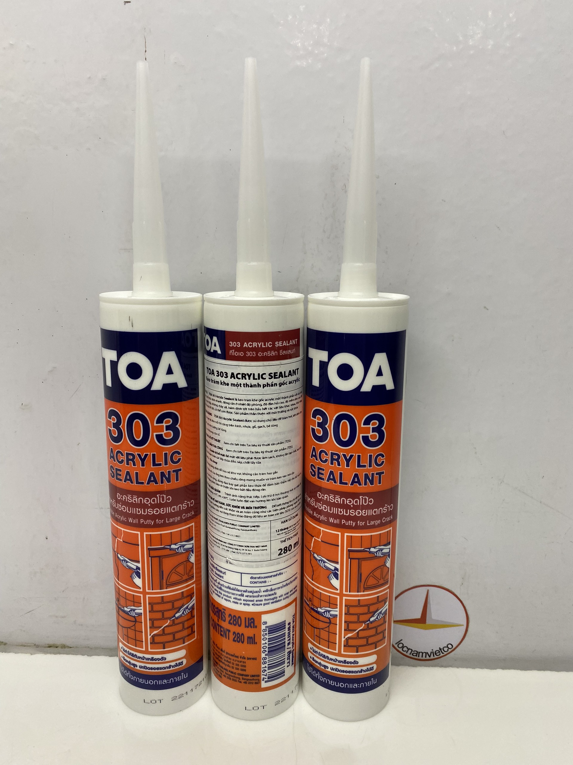 Keo Toa 303 Acrylic Sealant màu Trắng 280ML