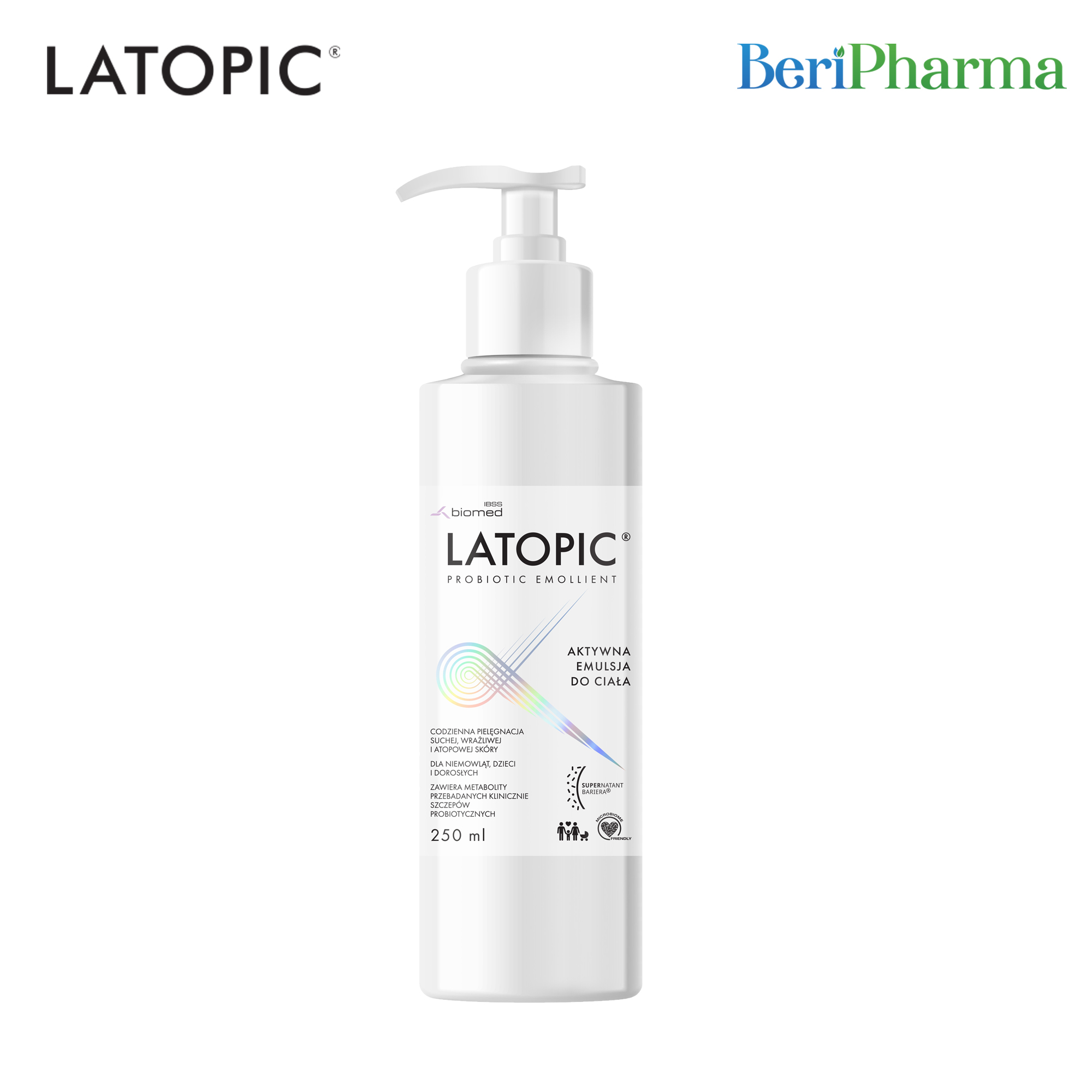 Latopic Nhũ Tương Dưỡng Ẩm, Dịu Ngứa Da Dị Ứng/ Kích Ứng Toàn Thân Body Emulsion 200ml