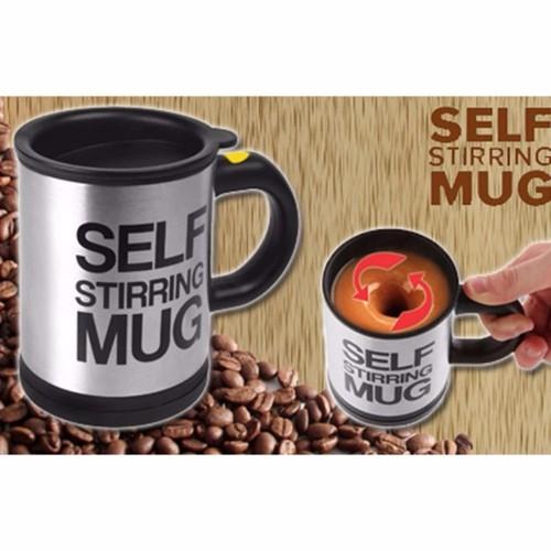 Cốc Tự Khuấy Self Stirring Mug 350mlGIADUNGBANBUONTANTHANH CỐC CÀ PHÊ TỰ KHUẤY THÔNG MINH, LY PHA CAFE NGŨ CỐC TỰ ĐỘNG