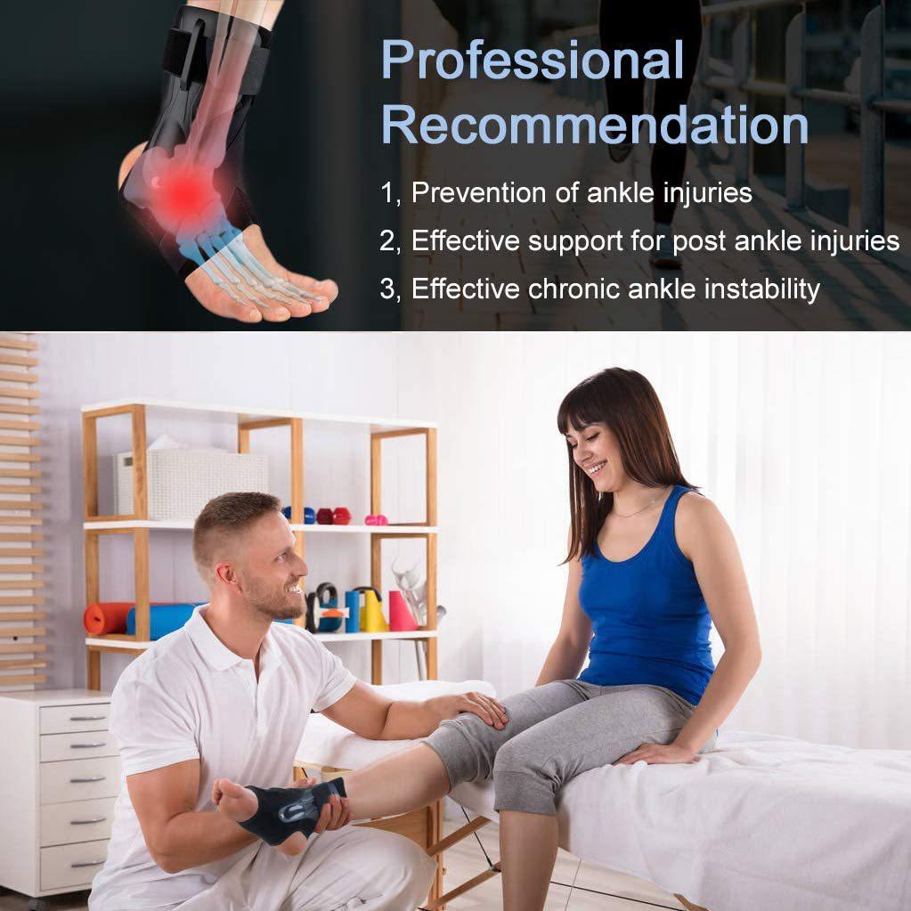 1/2 Chiếc Hỗ Trợ Mắt Cá Chân Bị Bong Gân Mắt Cá Chân Nẹp Cho Bóng Rổ Bóng Đá Bóng Chuyền Hỗ Trợ Mắt Cá Chân Nẹp Nam Nữ Bong Gân Mắt Cá Chân Color: black Size: L