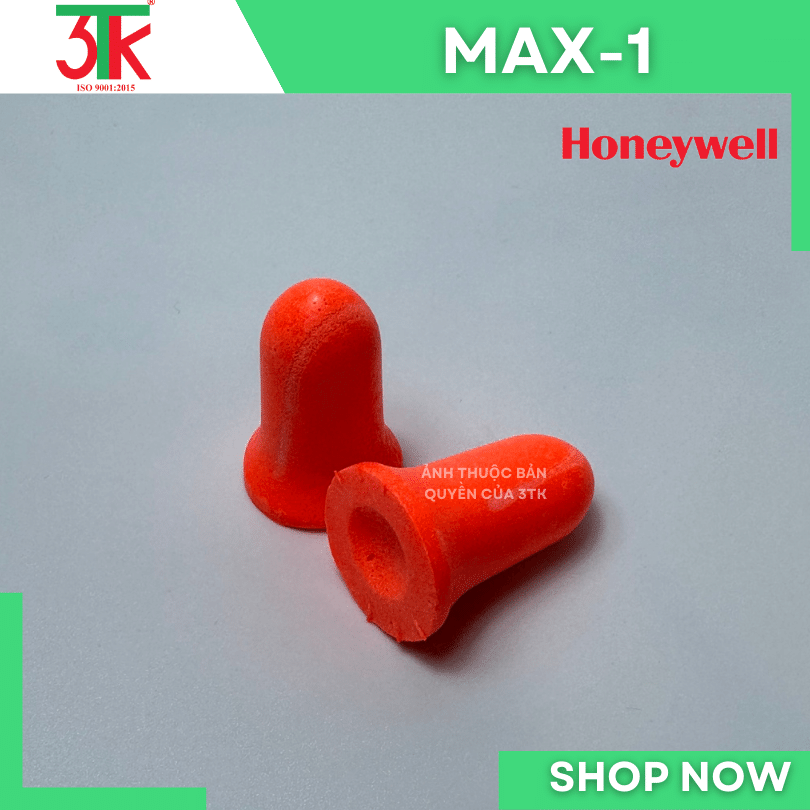 Nút tai Honeywell Max 1 Chống Ồn Giảm Ồn, Kháng Bụi, Kháng nước- Bảo vệ tai