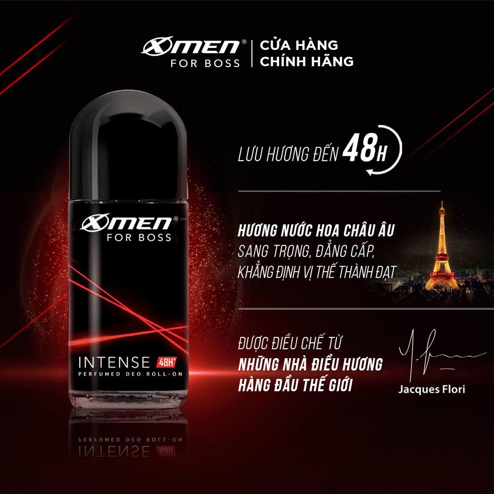 Lăn khử mùi X-Men For Boss Intense - Mùi hương trầm đầy nội lực 50ml