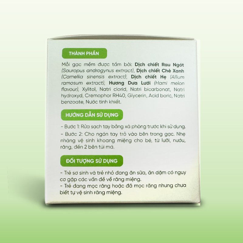 [10 GÓI KHÔNG HỘP]Gạc rơ lưỡi thảo dược Elemis - Dk pharma