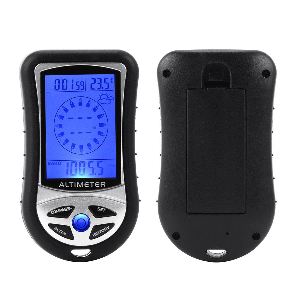 8-in-1 Electronic Altimeter Mini Hand-hold Multi-function Altimeter LCD Altimeter Portable Barometer Thermo-meter
