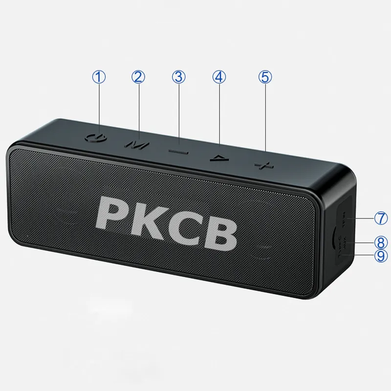 Loa bluetooth 5.3 PKCB 30W Super Bass TWS lên 60w TF Card/ Line in 3.5mm / AUX Stereo Surround, Loa Không Dây Nghe Nhạc Pin 3000Mah - Hàng Chính Hãng
