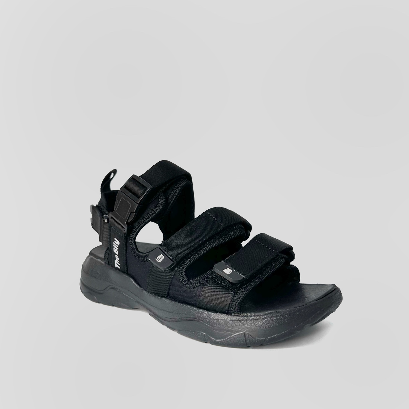 Giày Sandal Nam Nữ Unisex The BiLy Quai Ngang Dây Dù Đế IP Siêu Êm Nhẹ Màu Đen-BL08