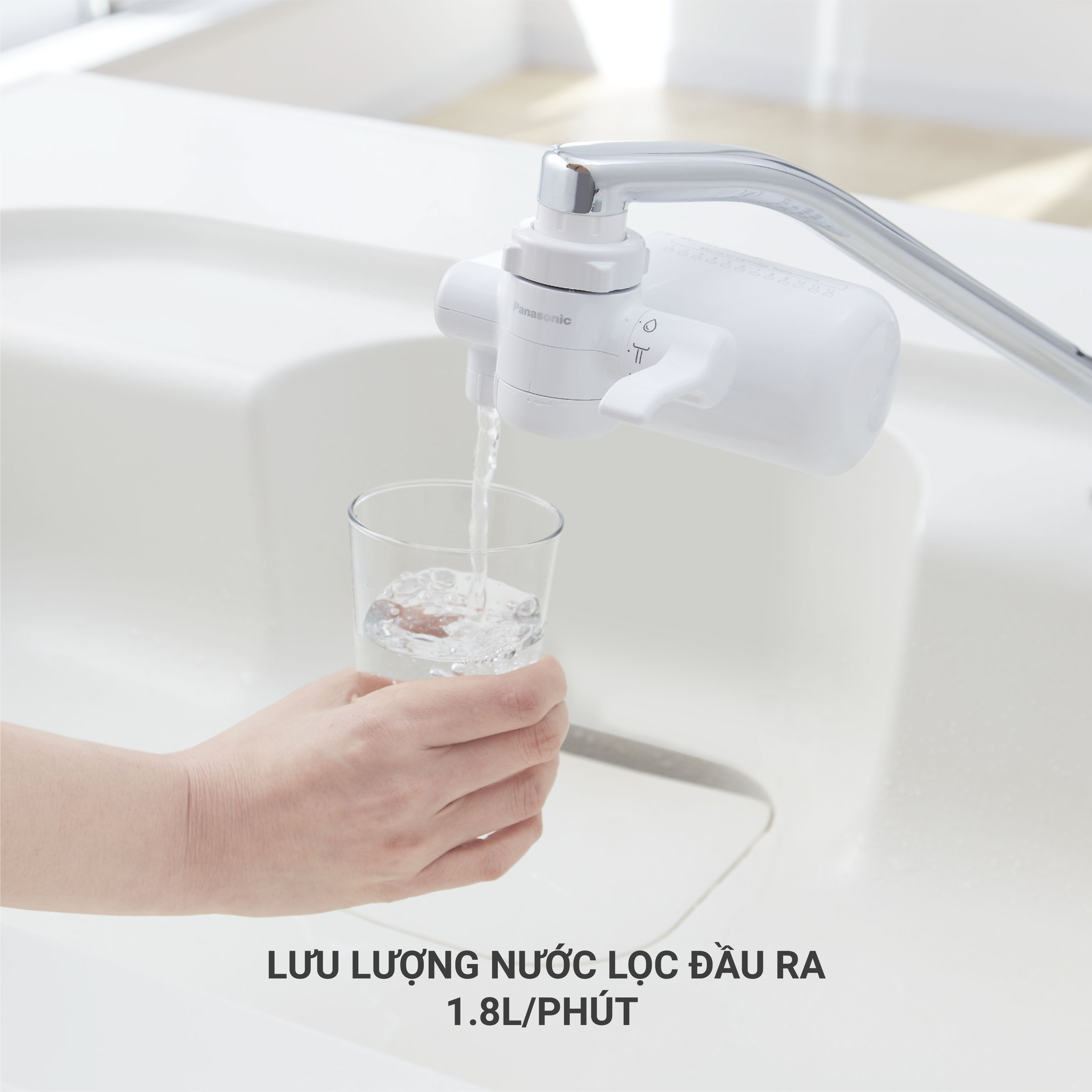 Máy lọc nước tại vòi Panasonic MicroClear TK-CJ300-WVN - 4000L nước sạch – Made in Japan - Hàng chính hãng