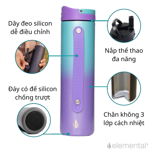 Bình giữ nhiệt Elemental Iconic Sport 590ml, giữ nhiệt vượt trội, an toàn sức khỏe, giá siêu hot