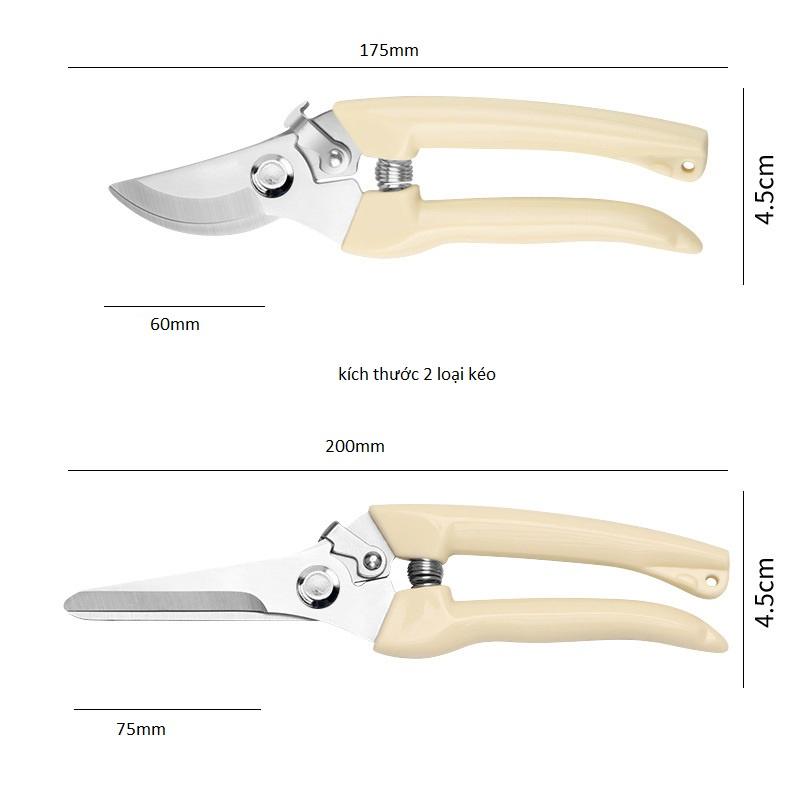 Kéo Cắt Tỉa Cây Cảnh- Cắt Cuống Trái - Cắt Bonsai - Kéo Cắt Hoa Quả Sắc Bén - Dụng Cụ Làm Vườn - boyue Kéo Cắt Cành Cây