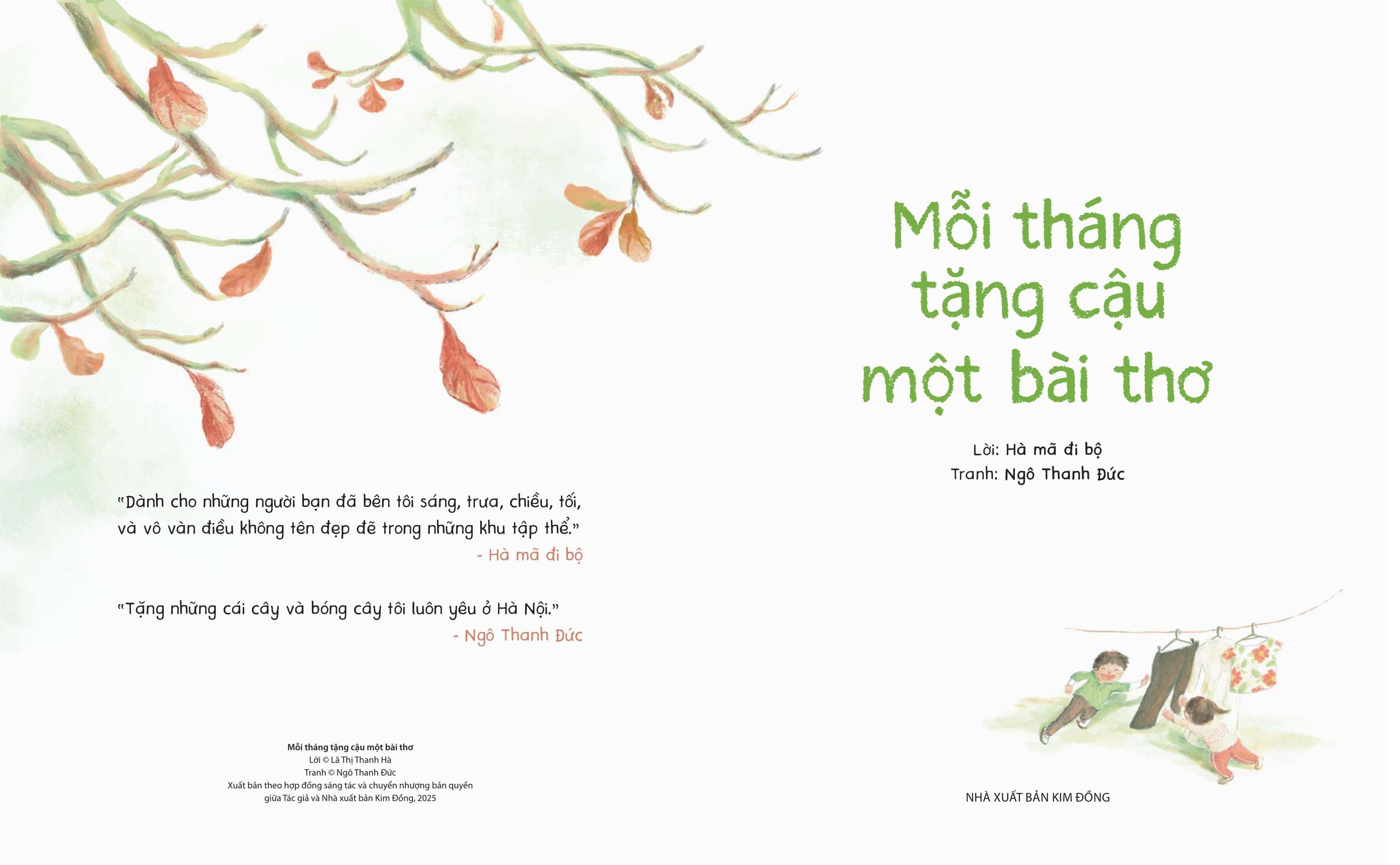 Sách - Mỗi Tháng Tặng Cậu Một Bài Thơ
