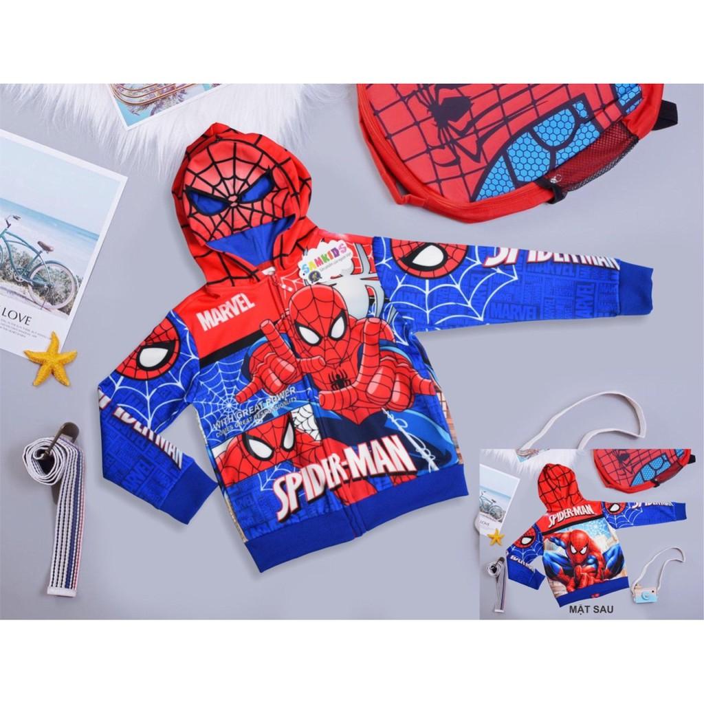 Áo khoác người nhện Spiderman cho bé cân nặng 12kg đến 45kg