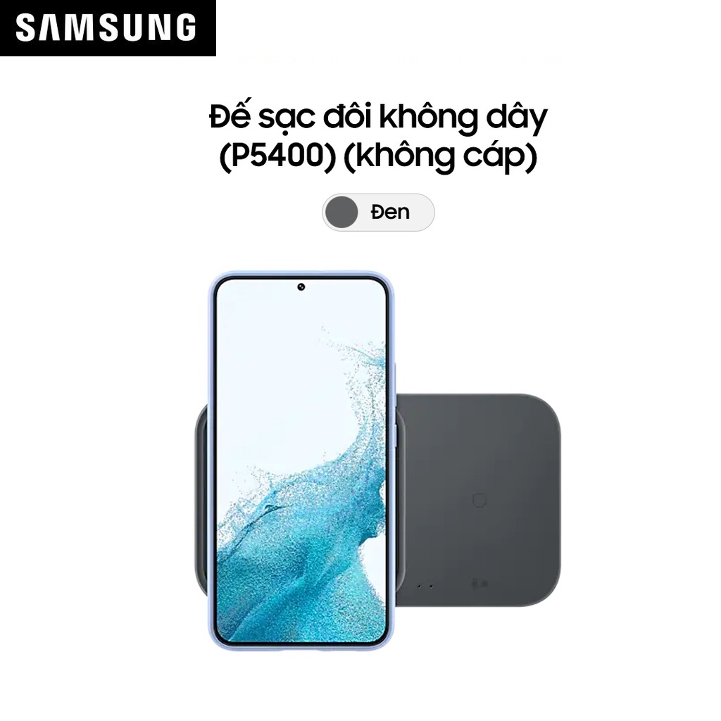 Đế sạc đôi không dây Samsung 15W EP-P5400 - Hàng Chính Hãng