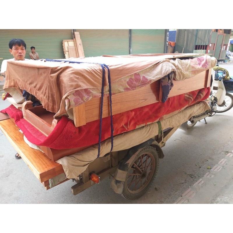 Giường gỗ sồi 2 màu