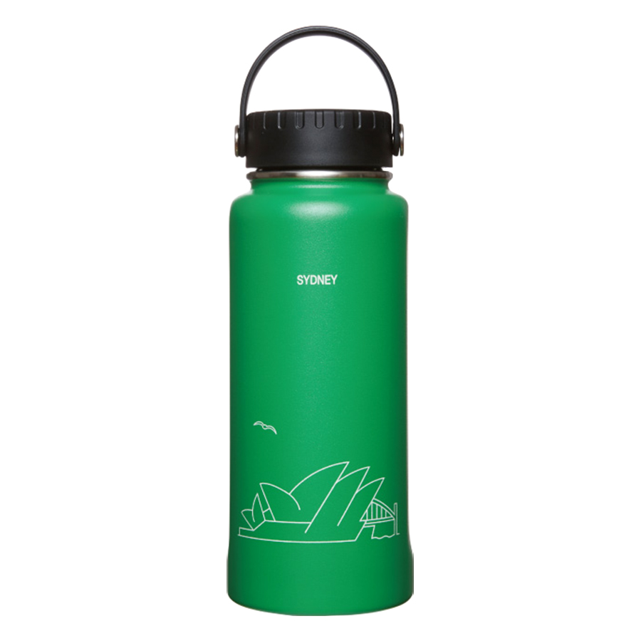 Bình Giữ Nhiệt Lock&amp;Lock RigaTumbler màu xanh lá LHC4160GRN dung tích 897ml - Hàng chính hãng thép không gỉ - JoyMall