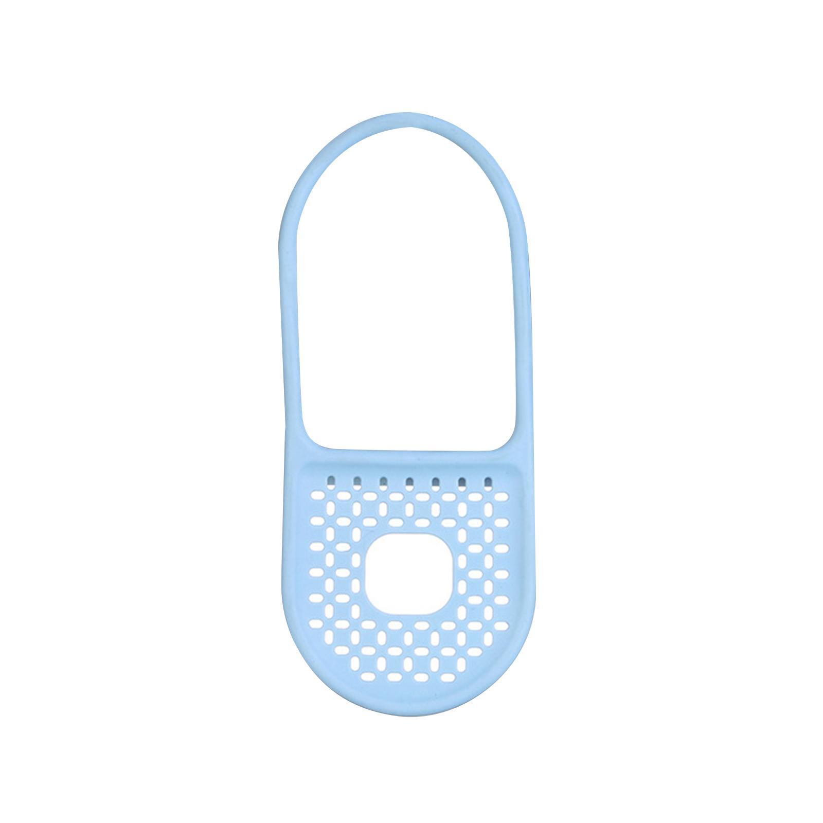 Kitchen sink sponge holder over sink drying rack blue