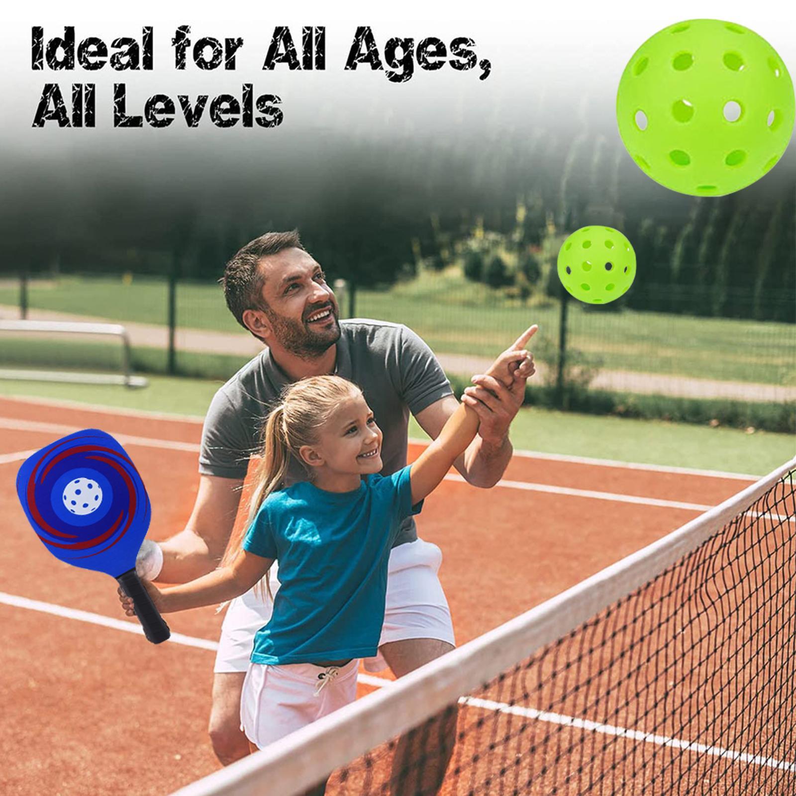 Pickleball Paddles Set of 2 for Men Women Kids Indoor or Outdoor Sports